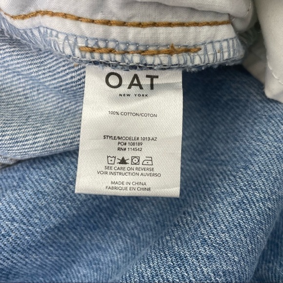 OAT High Rise Straight Leg Jeans Size 28 - Picture 5 of 9